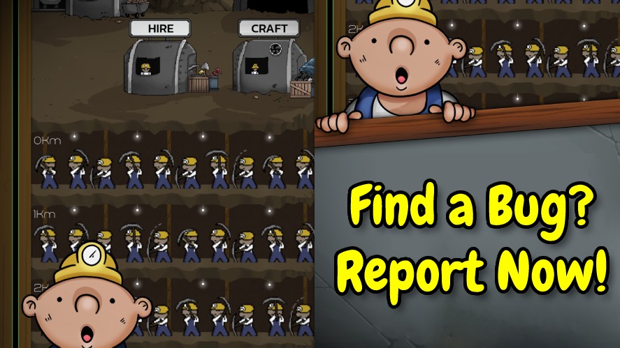 A visual graphic for bug reporting in Mr. Mine