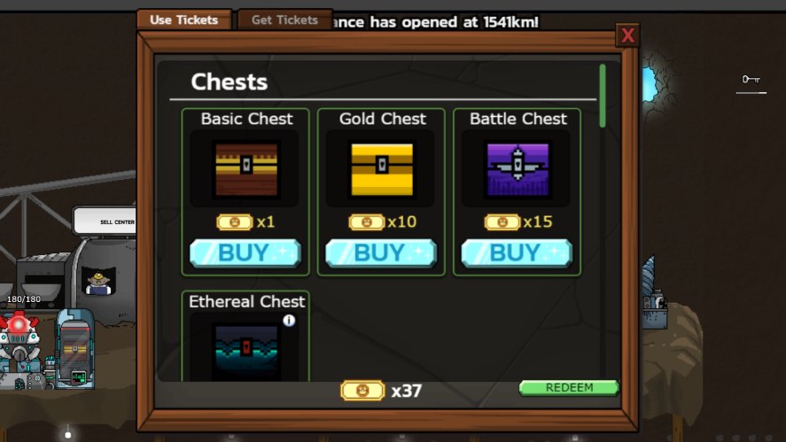 Purchasing Chests in Mr. Mine