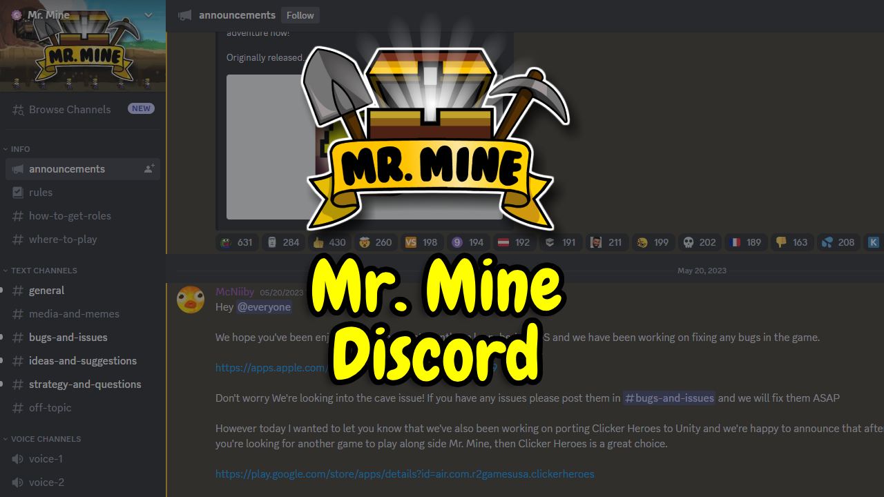 Why You Should Join Mr. Mine Idle Discord Community