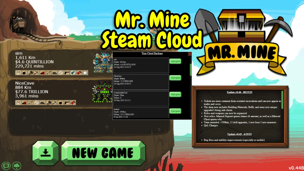 How to Use Steam Cloud Backups in Mr. Mine Idle