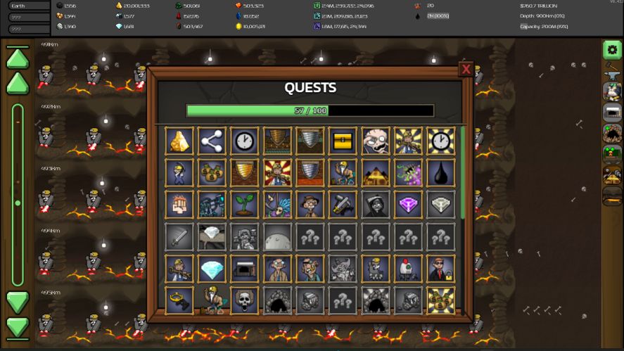 Mr. Mine list of quests