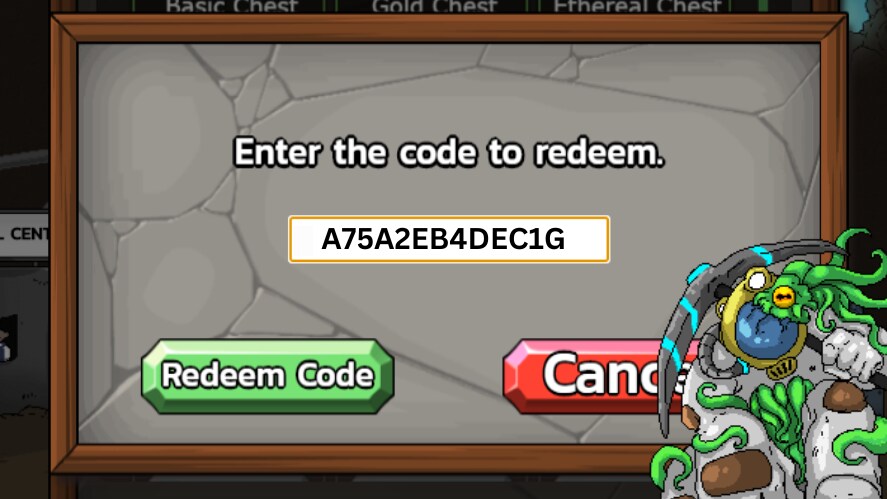 An image showing the Latest Active Mr. Mine Idle Redeem Code for July 2024