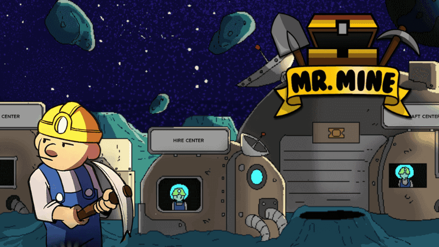 Mr. Miner and Mr Mine Logo - Idle Incremental Clicker Game