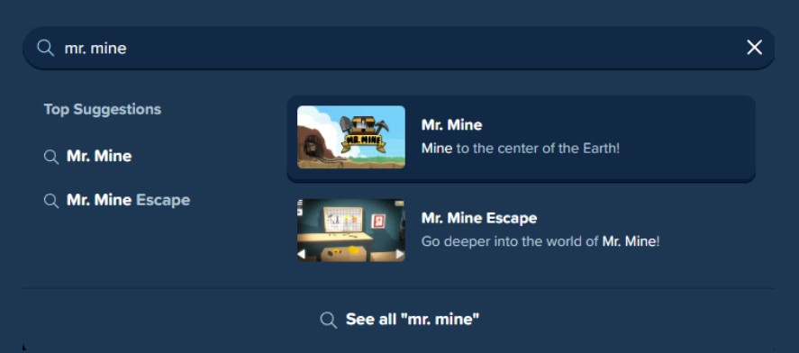 Searching Mr. Mine on Coolmath Games