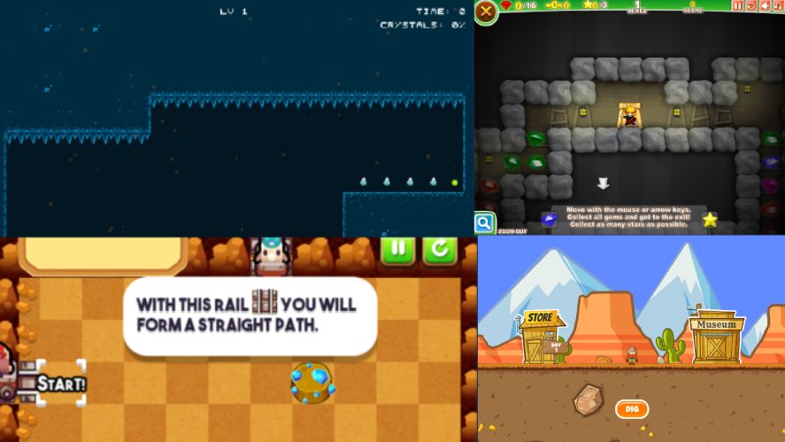 Diggy Gold Rush, Miner Cave, Minor Miner, and Ninja Miner