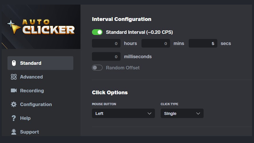 Set click interval